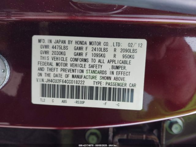 2012 ACURA TSX JH4CU2F64CC018222 Photo 8