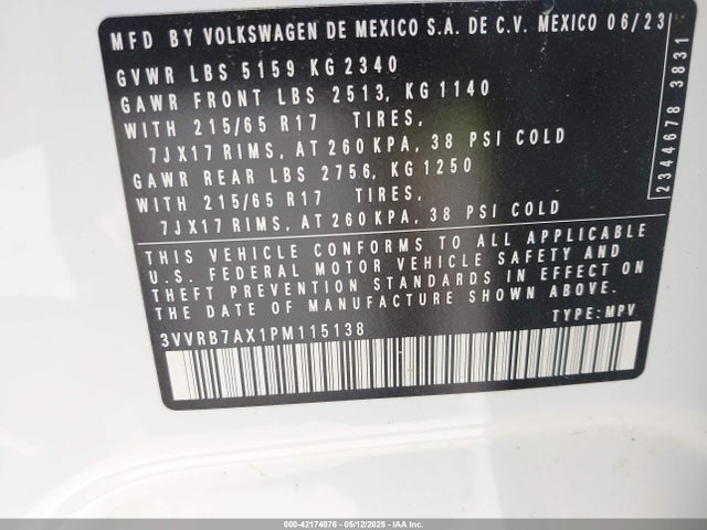 Volkswagen tsi 2023 3VVRB7AX1PM115138 Image 9