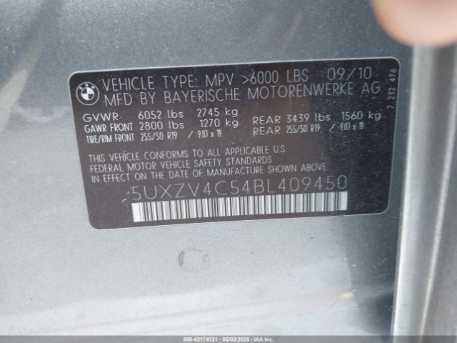 2011 BMW X5 5UXZV4C54BL409450 Photo 8