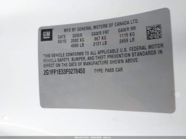 2015 CHEVROLET CAMARO 2G1FF1E33F9278450 Photo 8
