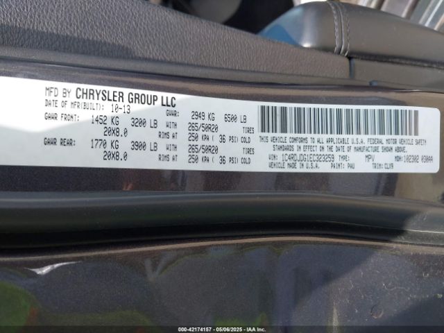 1C4RDJDG1EC323259 Dodge DURANGO LIMITED