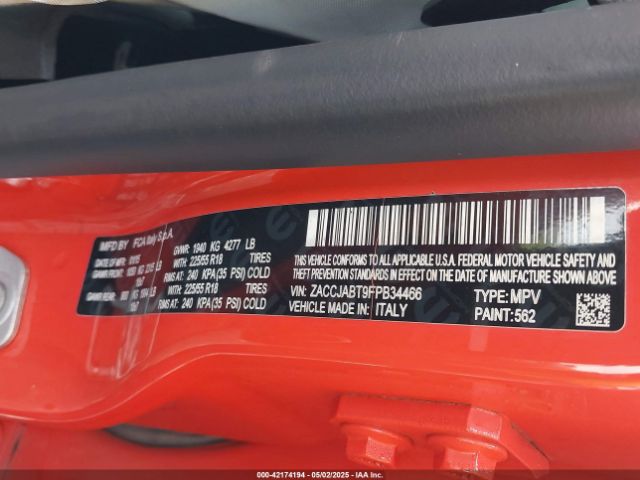 2015 JEEP RENEGADE ZACCJABT9FPB34466 Photo 8
