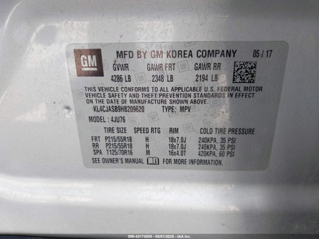 KL4CJASB9HB209620 Buick Encore Preferred