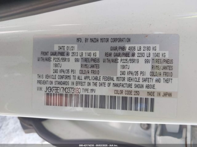 JM3KFBEY7M0373180 Mazda Cx-5 Signature