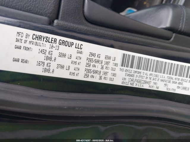 1C4RJFAG6EC280497 Jeep Grand Cherokee Laredo