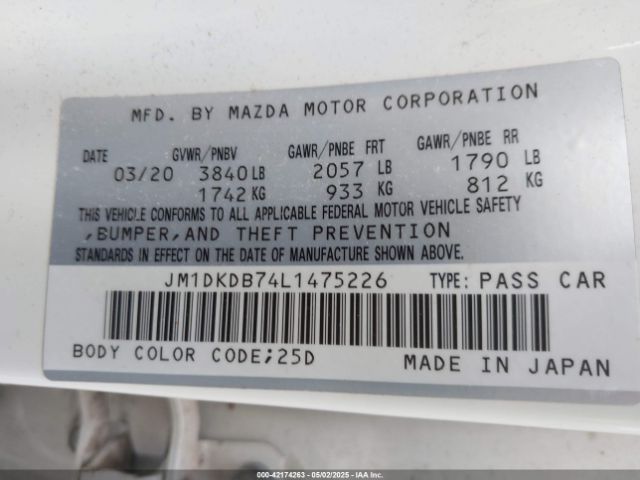 2020 MAZDA CX-3 JM1DKDB74L1475226 Photo 8