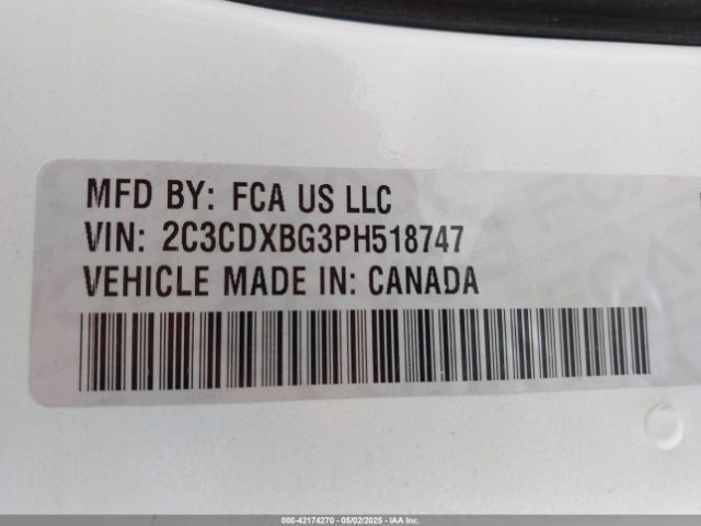 2C3CDXBG3PH518747 Dodge Charger Sxt
