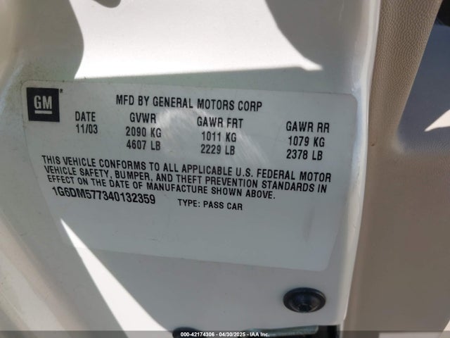 2004 CADILLAC CTS 1G6DM577340132359 Photo 8