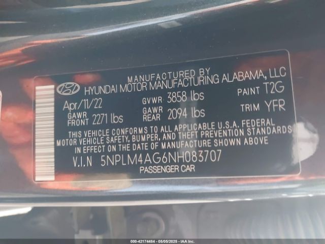 2022 HYUNDAI ELANTRA 5NPLM4AG6NH083707 Photo 8