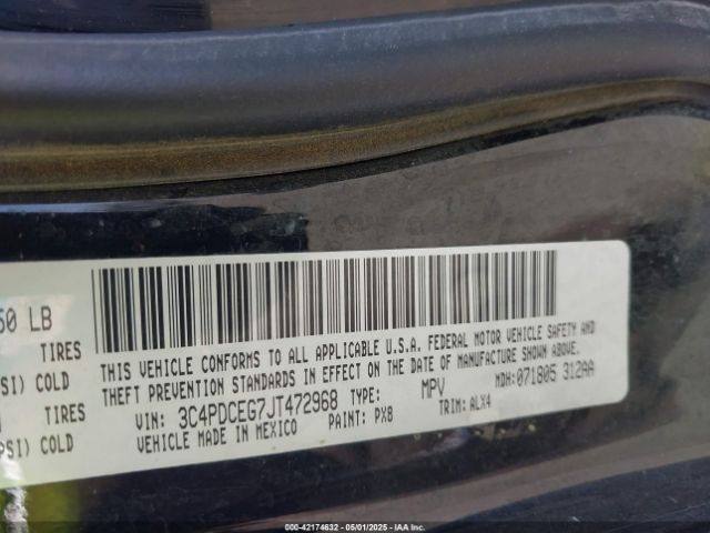 3C4PDCEG7JT472968 Dodge JOURNEY GT
