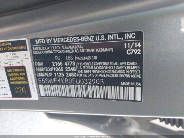 55SWF4KB3FU032903 Mercedes-Benz C 300 4matic/luxury 4matic/sport 4matic