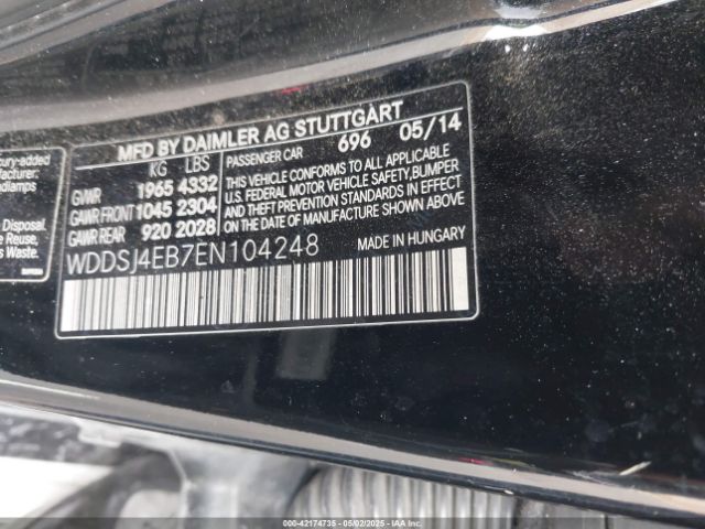 WDDSJ4EB7EN104248 Mercedes-Benz CLA 250