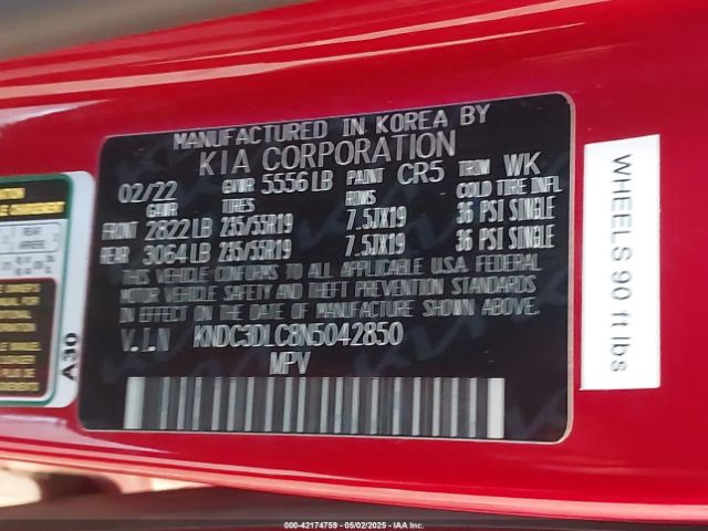2022 KIA EV6 KNDC3DLC8N5042850 Photo 8