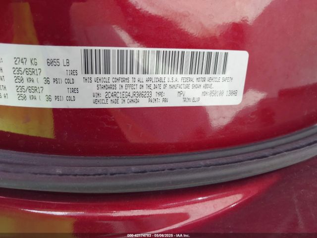 2C4RC1EG4JR306233 Chrysler Pacifica Touring L Plus