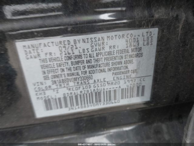 2021 NISSAN SENTRA 3N1AB8DV0MY330660 Photo 8
