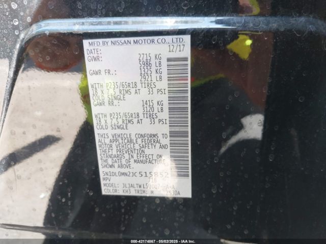 5N1DL0MN2JC515852 Infiniti QX60