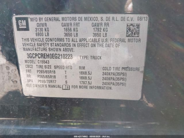 2014 CHEVROLET SILVERADO 1500 3GCPCREH0EG210223 Photo 8