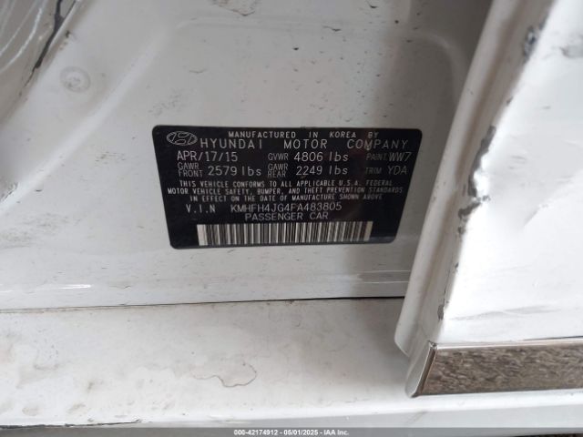 KMHFH4JG4FA483805 Hyundai dohc gdi lambda ii