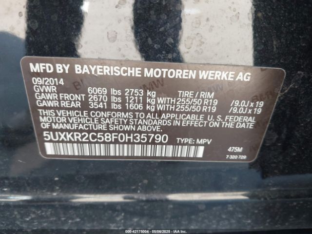 5UXKR2C58F0H35790 BMW X5 Sdrive35i