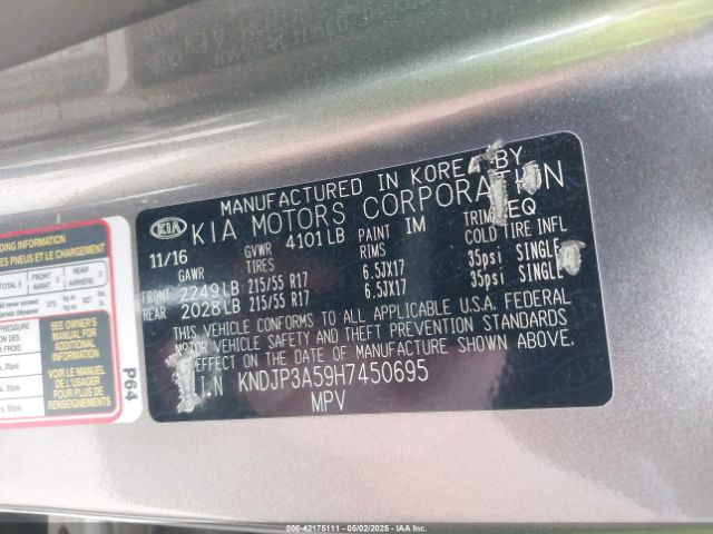 KNDJP3A59H7450695 KIA SOUL +
