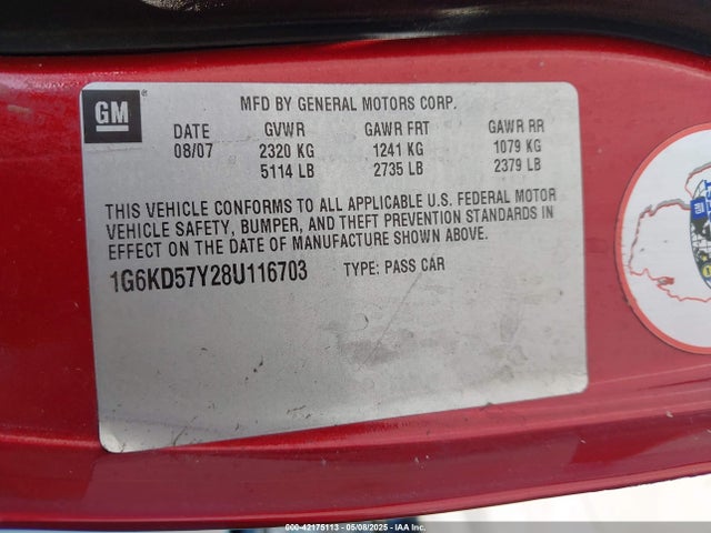2008 CADILLAC DTS 1G6KD57Y28U116703 Photo 8