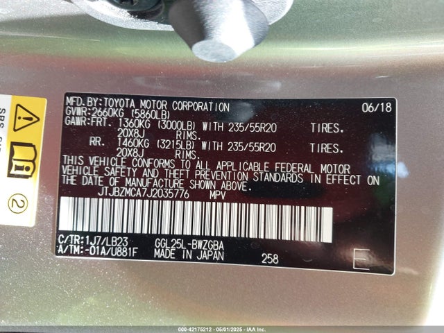 JTJBZMCA7J2035776 Lexus RX 350