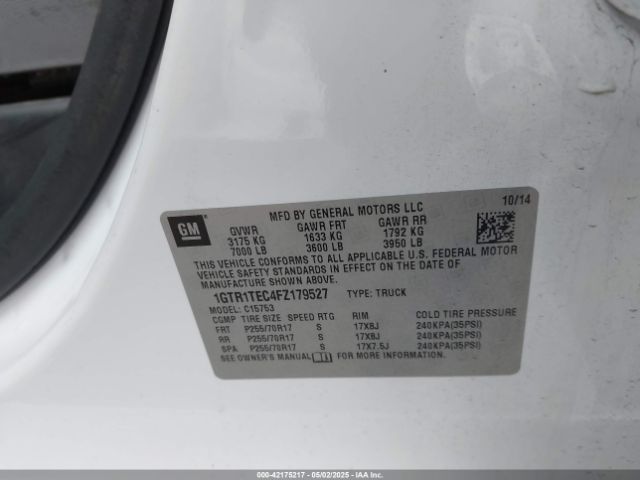 1GTR1TEC4FZ179527 GMC SIERRA 1500