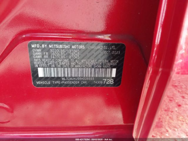 2024 MITSUBISHI MIRAGE ML32AUHJ5RH005593 Photo 8