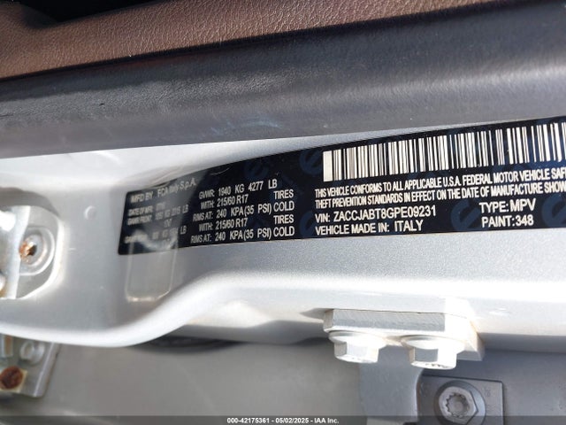 ZACCJABT8GPE09231 Jeep Renegade