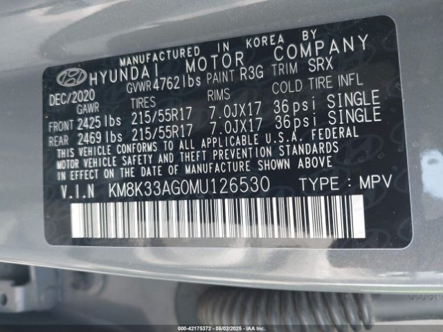 2021 HYUNDAI KONA ELECTRIC KM8K33AG0MU126530 Photo 8