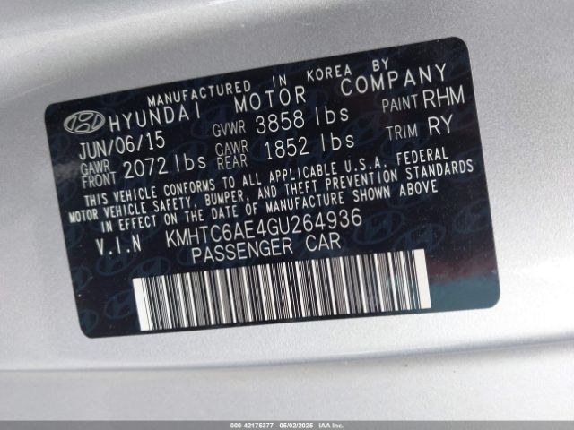 KMHTC6AE4GU264936 Hyundai Veloster Turbo