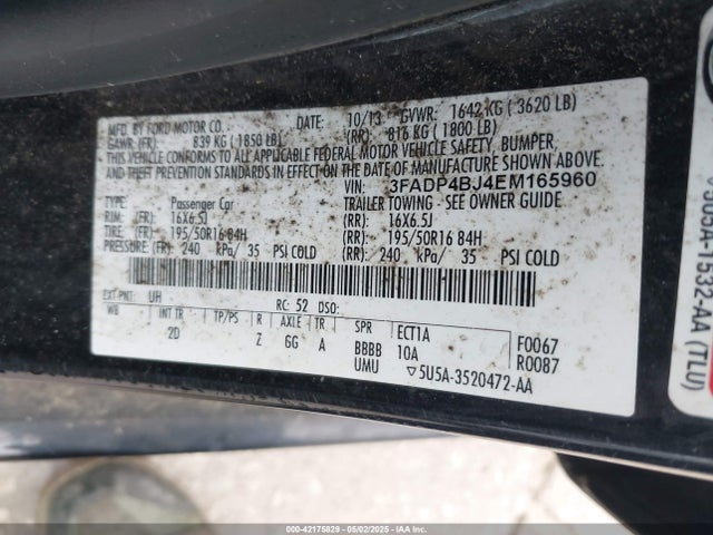 Ford FIESTA SE 2014 3FADP4BJ4EM165960 Image 9
