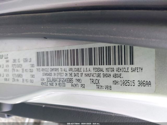 3C6JR6AT3FG549385 RAM 1500 Express