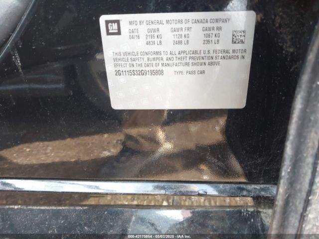 2G1115S32G9195808 Chevrolet Impala 2lt