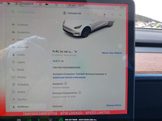 7SAYGDED8RF211112 Tesla Model Y Long Range Dual Motor All-wheel Drive/rwd