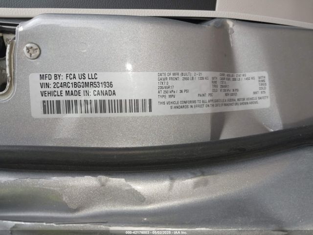 2021 CHRYSLER PACIFICA 2C4RC1BG0MR531936 Photo 8