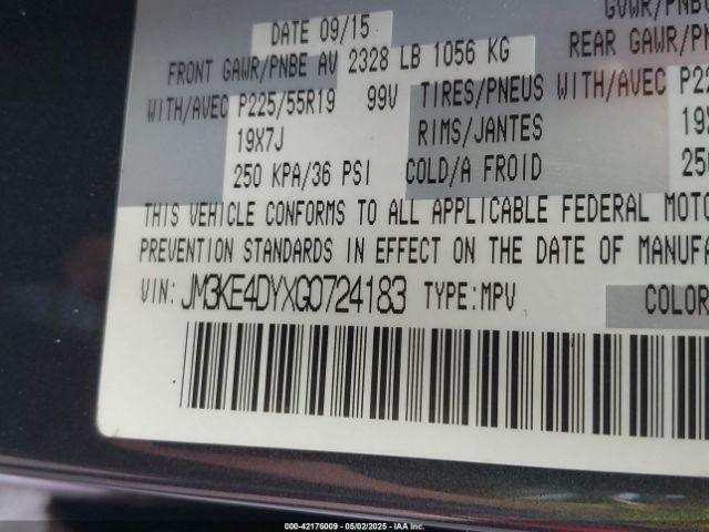 JM3KE4DYXG0724183 Mazda Cx-5 Grand Touring