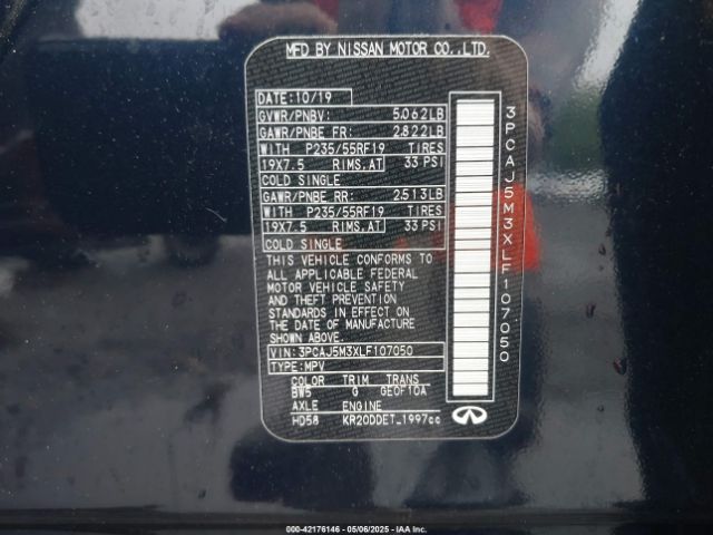 2020 INFINITI QX50 3PCAJ5M3XLF107050 Photo 8