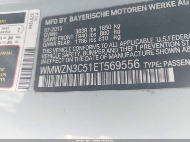 WMWZN3C51ET569556 Mini Convertible Cooper