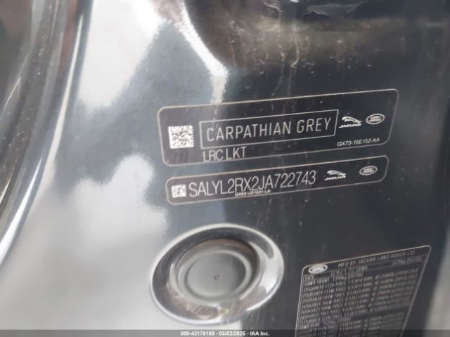 SALYL2RX2JA722743 Land Rover Range Rover Velar P250 Se R-dynamic