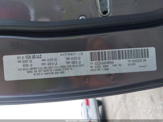 2019 DODGE CHARGER 2C3CDXJG2KH589500 Photo 8