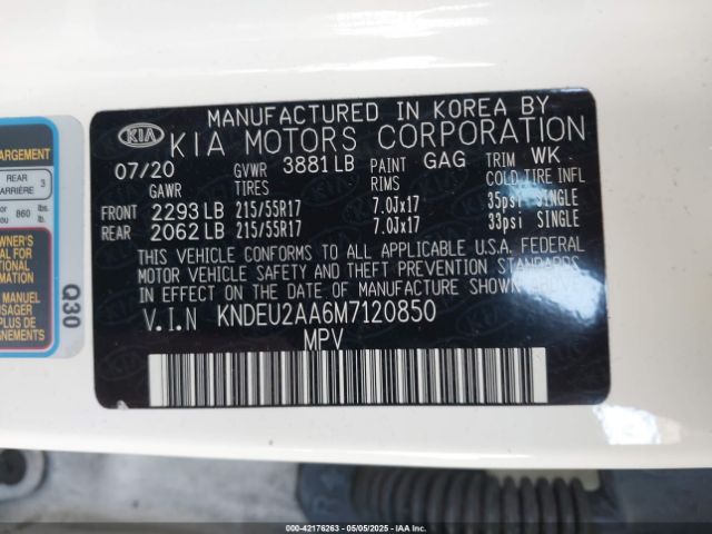KNDEU2AA6M7120850 KIA SELTOS S