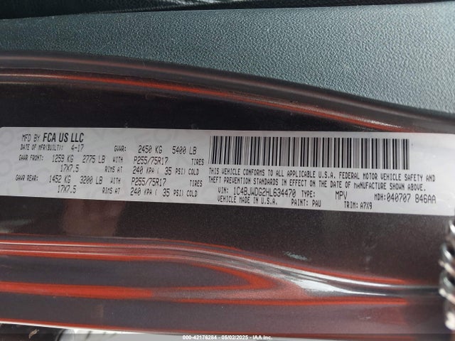 1C4BJWDG2HL634470 Jeep 2017