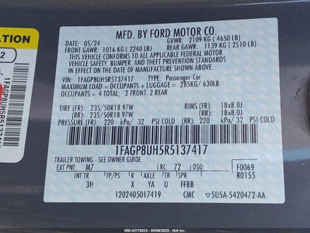 1FAGP8UH5R5137417 Ford Mustang Ecoboost Premium