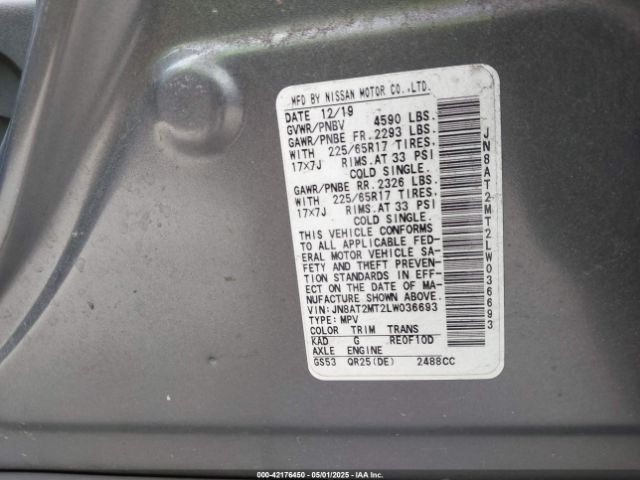 2020 NISSAN ROGUE JN8AT2MT2LW036693 Photo 8