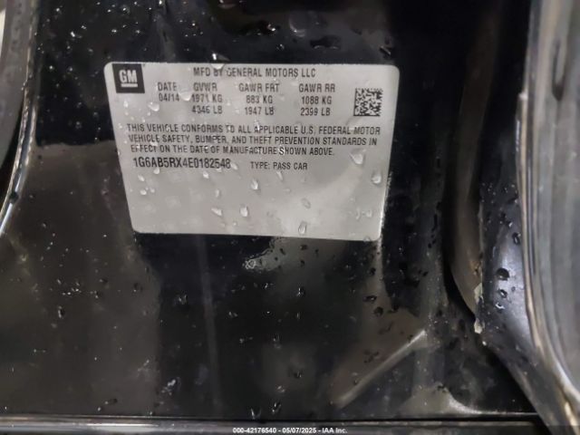 1G6AB5RX4E0182548 Cadillac ATS LUXURY