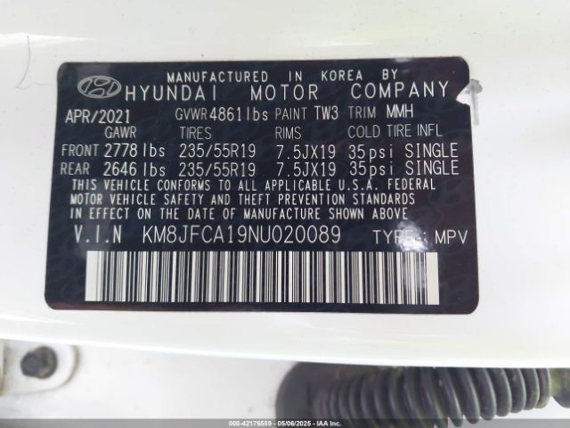 2022 HYUNDAI TUCSON HYBRID KM8JFCA19NU020089 Photo 8