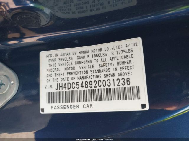 2002 ACURA RSX JH4DC54892C031236 Photo 8