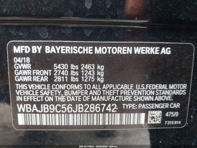 WBAJB9C56JB286742 BMW M550i Xdrive