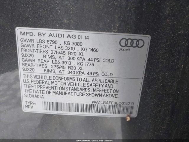 2014 AUDI Q7 WA1LGAFE8ED014210 Photo 8
